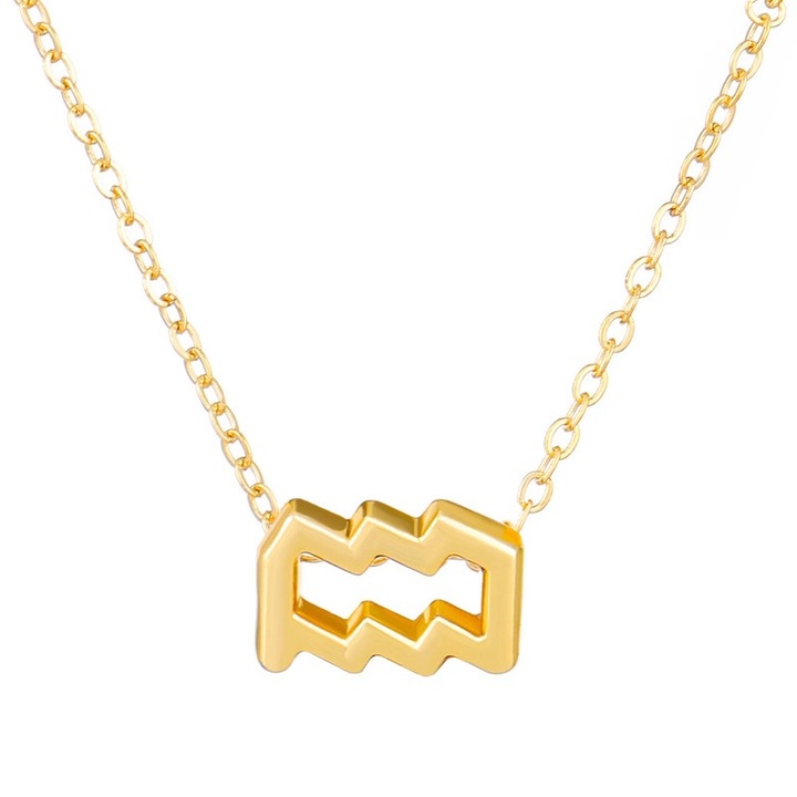 Vízöntő nyaklánc, ötvözet, arany