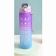 Sticla de apa, DANATI, cu pai si cu scala temporala, Plastic/Tritan, 800ml, Mov, BPA Free, 7x25cm