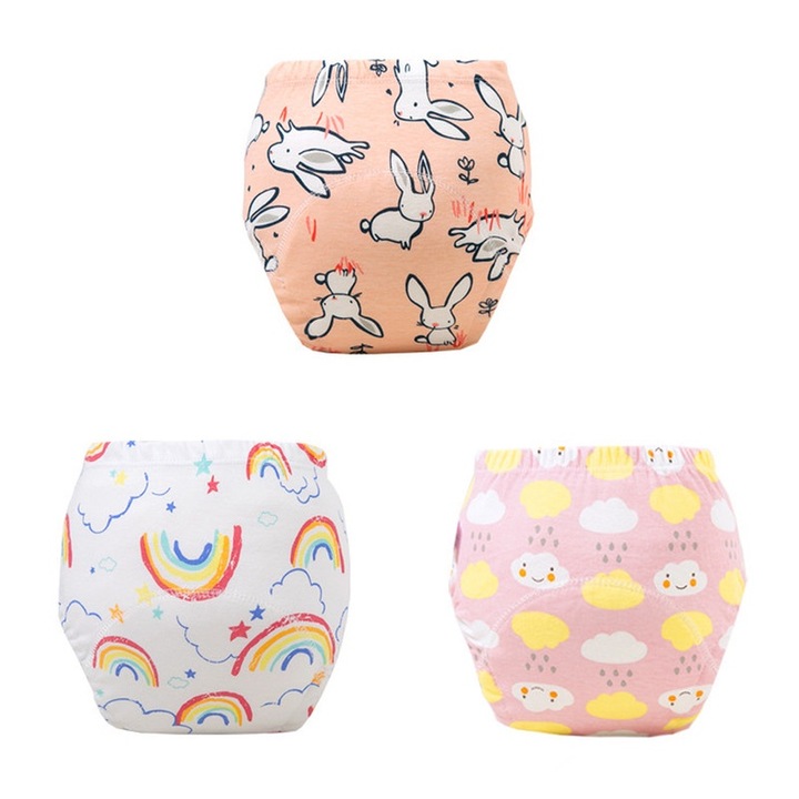 Комплект 3 гащички Ronyes за повиване, памучни, многоцветни, размер L