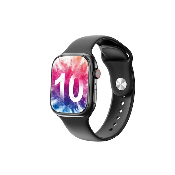 Set Smartwatch Unisex, Rezistent la Apa, Curele Silicon x7, Carcasa Protectie, Casti, Incarcare Wireless, Ecran 2.02 inch, Multicolor