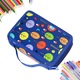Penare portabila Cozevdnt, 72 sloturi, material Oxford, negru/albastru deschis/albastru marin/bej, 20x12.5x8cm