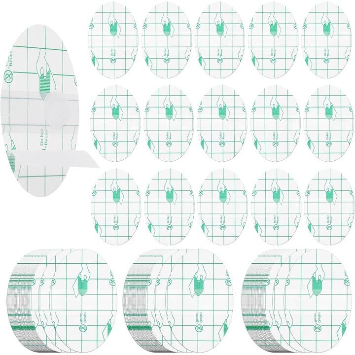 Nybgyy Zuhanyzós fülvédő készlet, vízálló védőmatricák, biztonságos fürdéshez, nagyon vékony és bőrbarát, PU fólia, 8cm * 5,8cm, 120 db