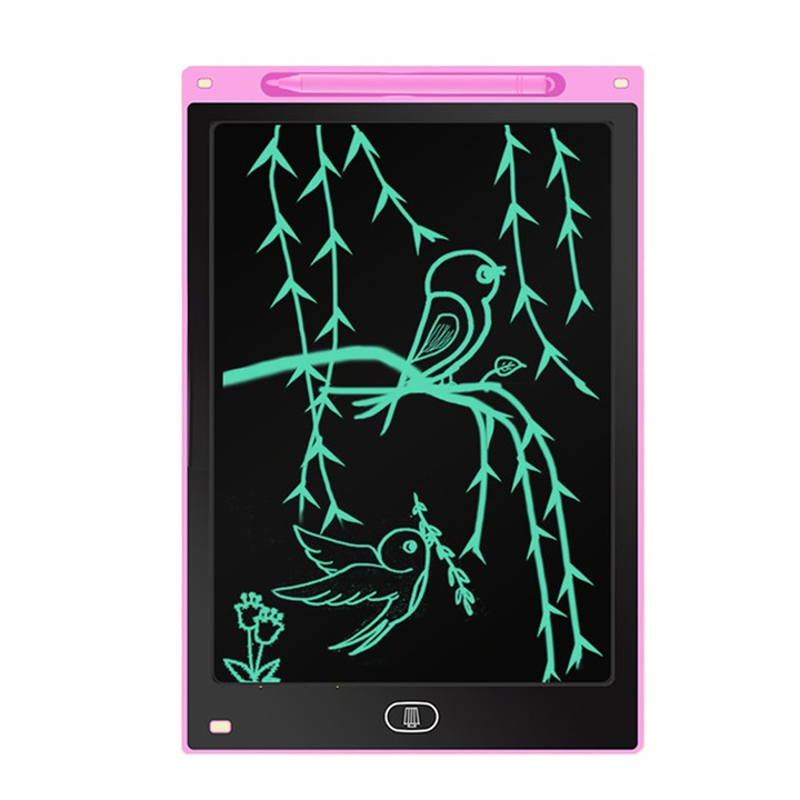 Tableta de scris LCD HERUSI, desen colorat, rezistenta, 20x15cm