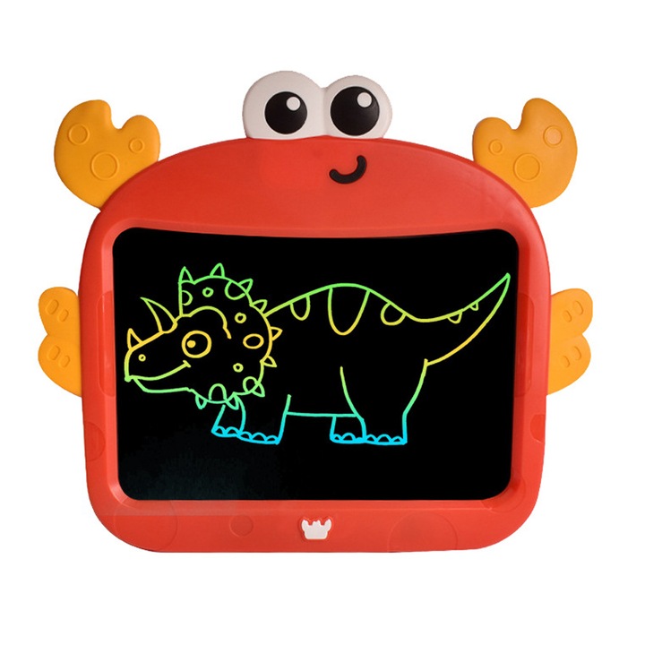 Tableta de scris LCD HERUSI, desen, colorat, 20x15cm, albastru
