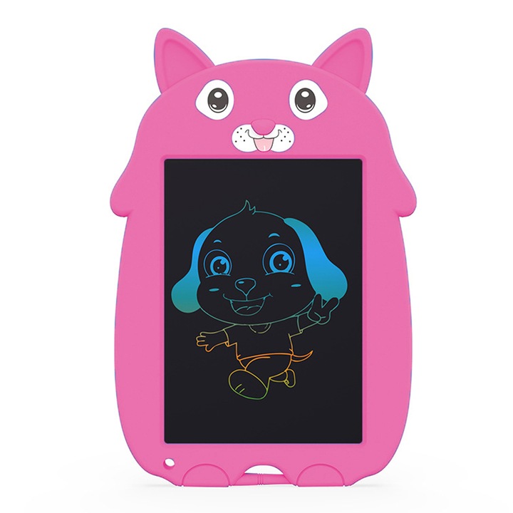 Tableta de scris LCD HERUSI, desen, 10 inch, multicolor