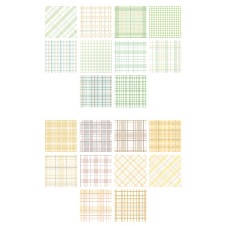 Jormftte washi papírkészlet, 200 lap, rácsminta, többszínű, művészethez és origamihoz