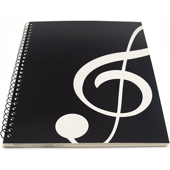 Caiet muzical, Cozevdnt, 100 pagini, coperta atractiva, 7.5x10.24inch, negru