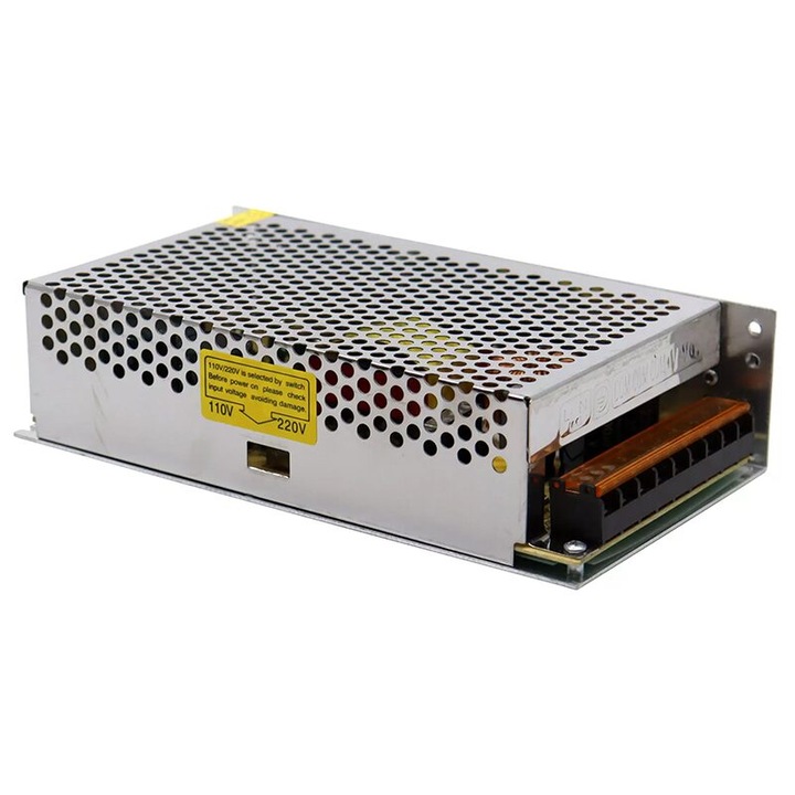 Sursa alimentare in comutatie, Intrare 100-240 V AC, 3 x Iesire 12V DC, 20 A, carcasa metal