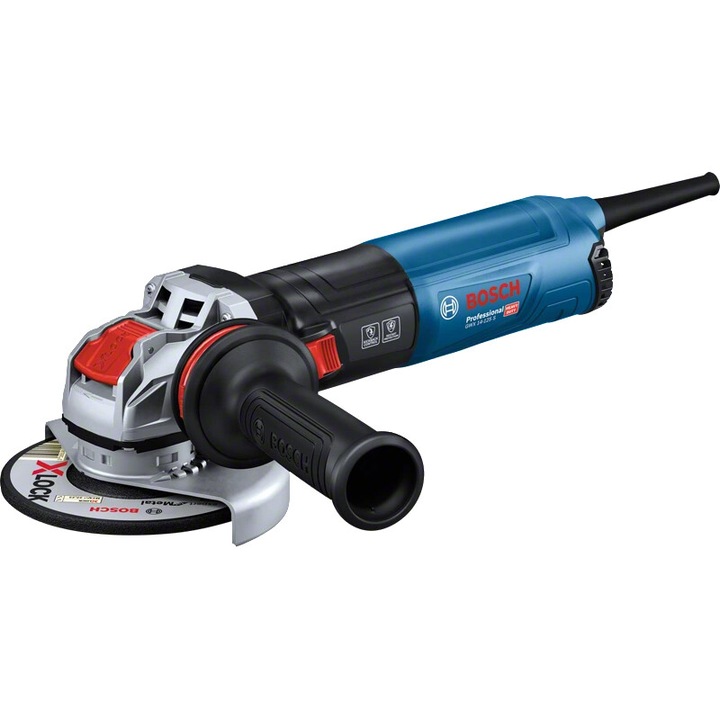 Polizor unghiular Bosch GWX 14-125 S, 12.5 cm, 11500 RPM, 1400 W, negru/albastru, 2.2 kg