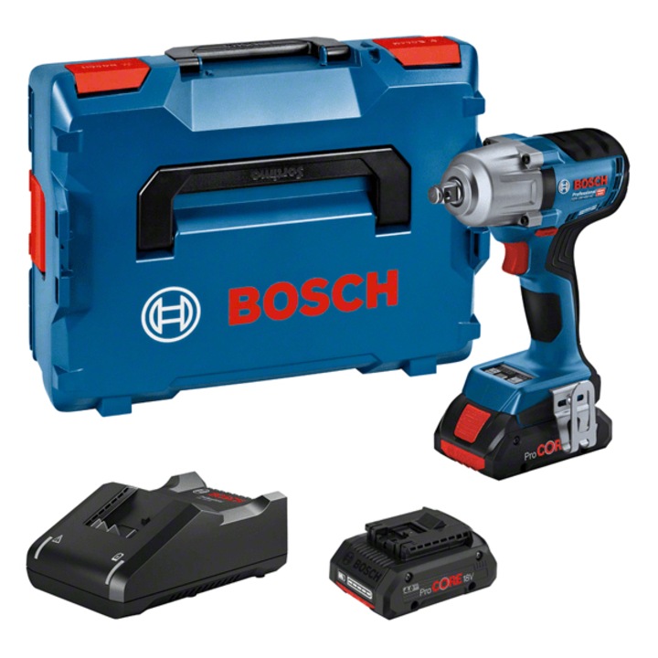 Ударен винтоверт Bosch GDS 18V-450 HC, 2300 об/мин, черен, син, 77x169x214 мм