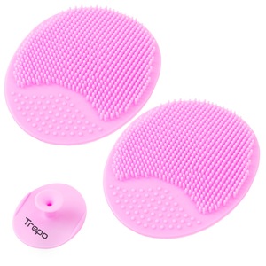 Set 2 Perii pentru Baie Bebelus TREPO pentru Scalp din Silicon Moale, Indepartarea Crustelor, Roz