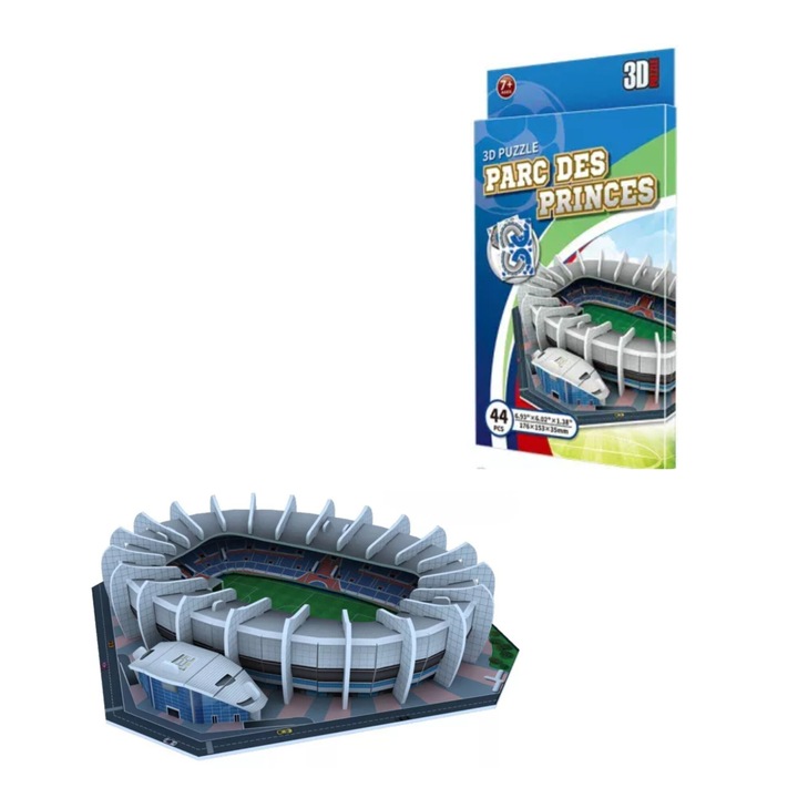 Пъзел Parc des Princes - Футболен стадион Пари Сен Жермен, UnderShop 3D модел, 44 автентични части