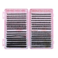 Gene false individuale tip smoc, 640 lashes, penseta si perie gene incluse