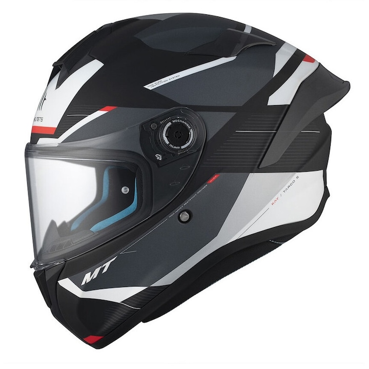 Casca integrala MT Targo S Kay B2 gri mat – omologare noua ECE 22.06 – tip viziera: MT-V-14B marime L