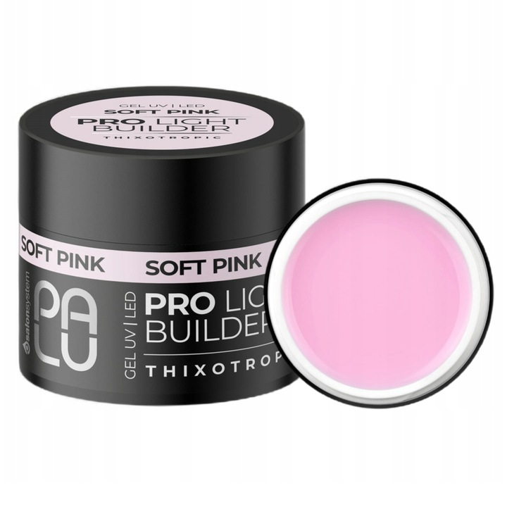 Gel de constructie pentru unghii SOFT PINK, PALU, 90g, rezistent la zgarieturi