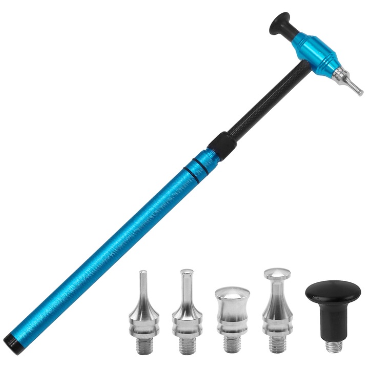 Ciocan telescopic pentru reparatii gxwcyi, aluminiu si fibra de carbon, 5 capete, reglabil