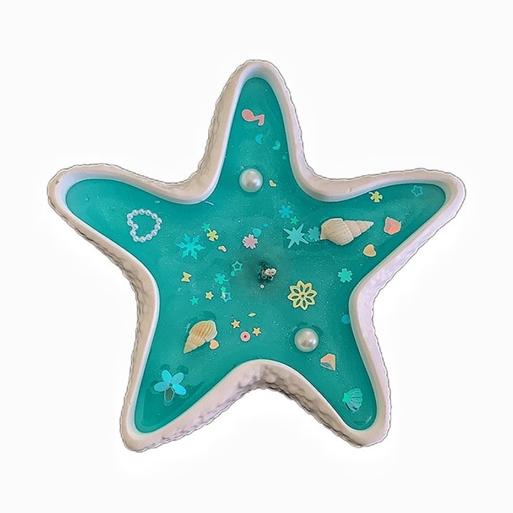 Ароматерапевтична свещ, Ocean Style, прозрачен желатин, многоцветен, 130x130x25 мм, комплект