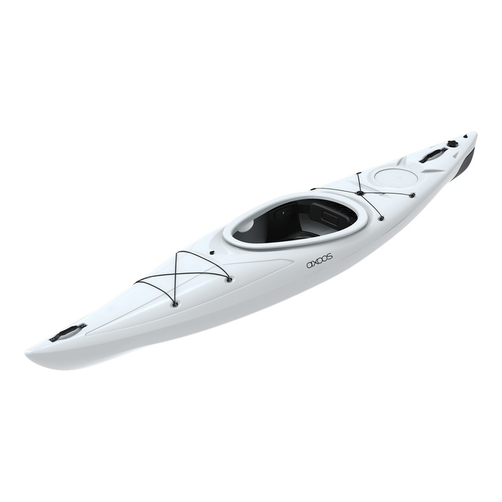 Caiac rigid pentru o persoana Axoos, Sit-In, 3, 55 metri lungime, alb