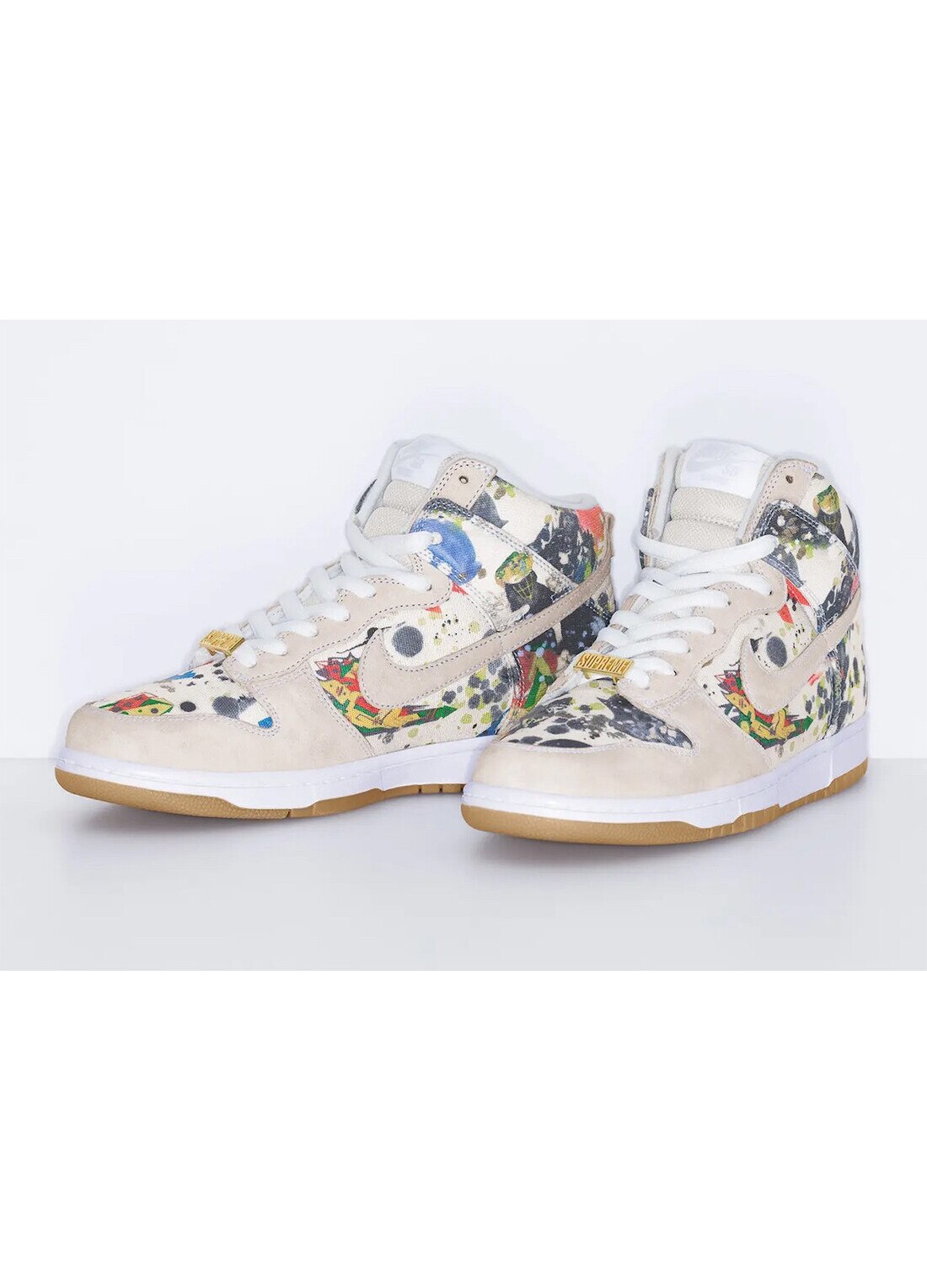 Pantofi Sport, Nike, SB Dunk High Supreme Rammellzee, Multicolor