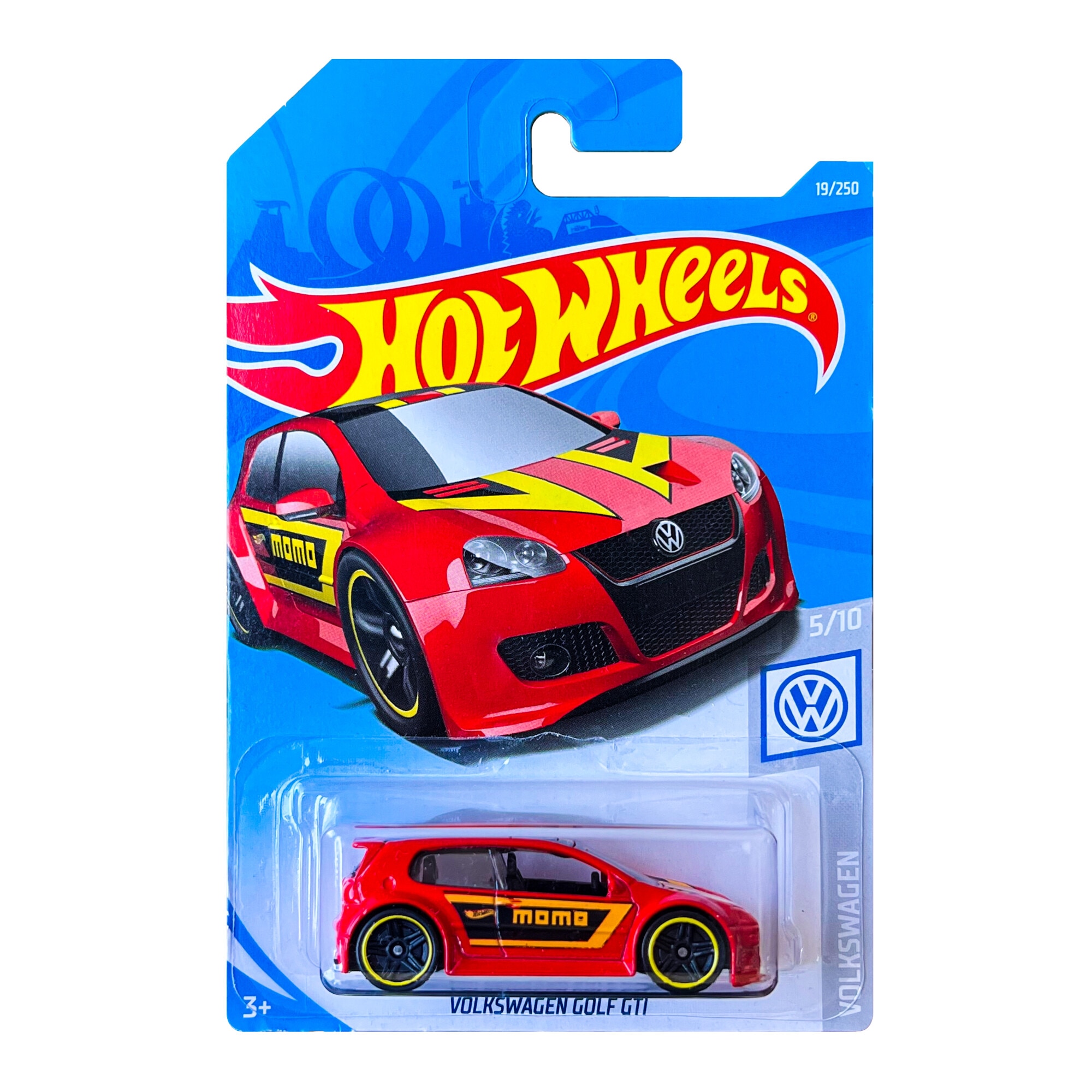 Masinuta metalica Hot Wheels, Volkswagen Golf GTI Momo, 1:64, Rosu