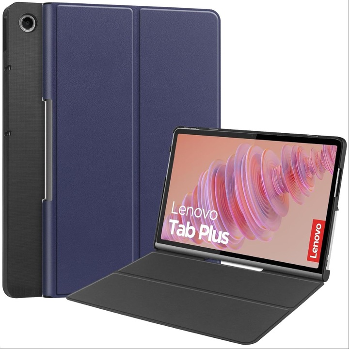 Husa pentru Lenovo Tab Plus 11.5 cu functie wake-up/sleep tip stand navy blue