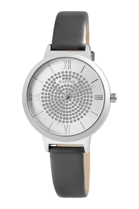 RAPTOR, Kvarc karóra kristályokkal díszítve, Sötétszürke
