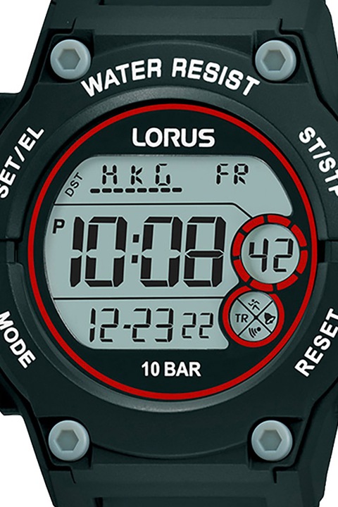 Lorus, Унисекс електронен часовник с хронограф, Сив