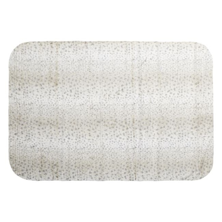 Covor din blana artificiala, moale, 130x90 cm, gri cu bej