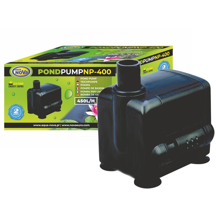 Aqua Nova NP-400 vízpumpa, multifunkcionális, 450l/h, 6x4,5x6cm