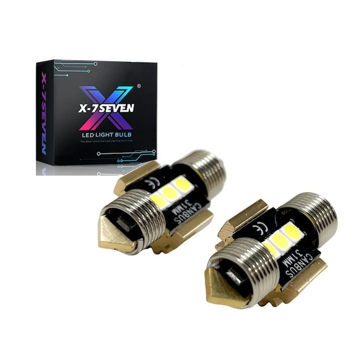 Set 2 becuri X7Seven® LED C5W 36mm 6000K Canbus High Power