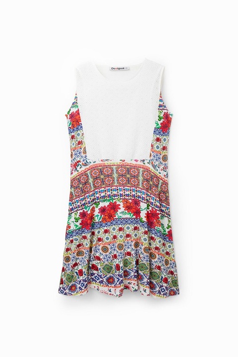 Rochie cu broderie Clotilde, Multicolor, XL