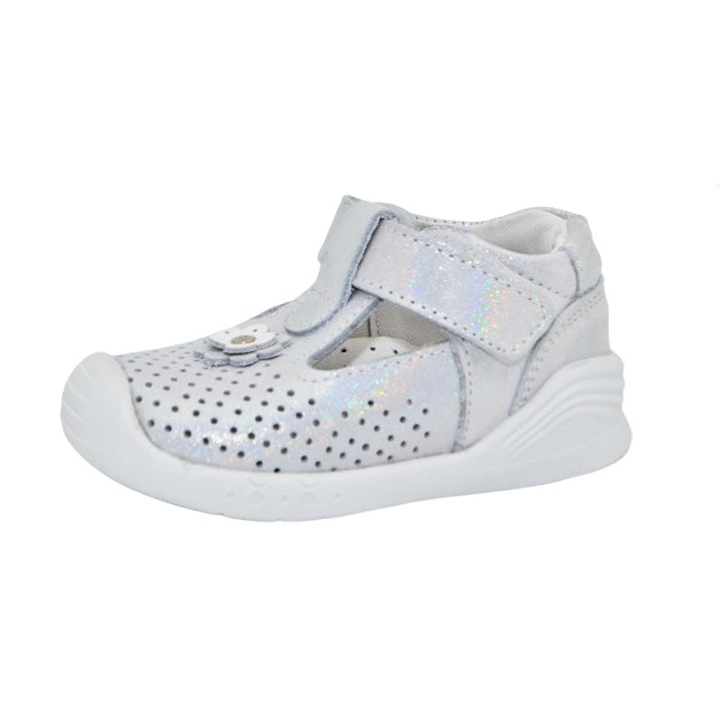 Ортопедични кожени обувки за момиче Small Foot PFSF-12, Silver 109511