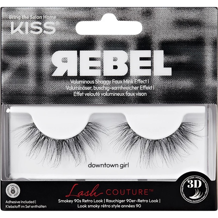 Műszempilla, Csók, Belvárosi Lánylázadó, 3D effektus, Fekete