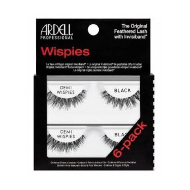 Изкуствени мигли, Ardell, Demi Wispies, 6 бр., черни