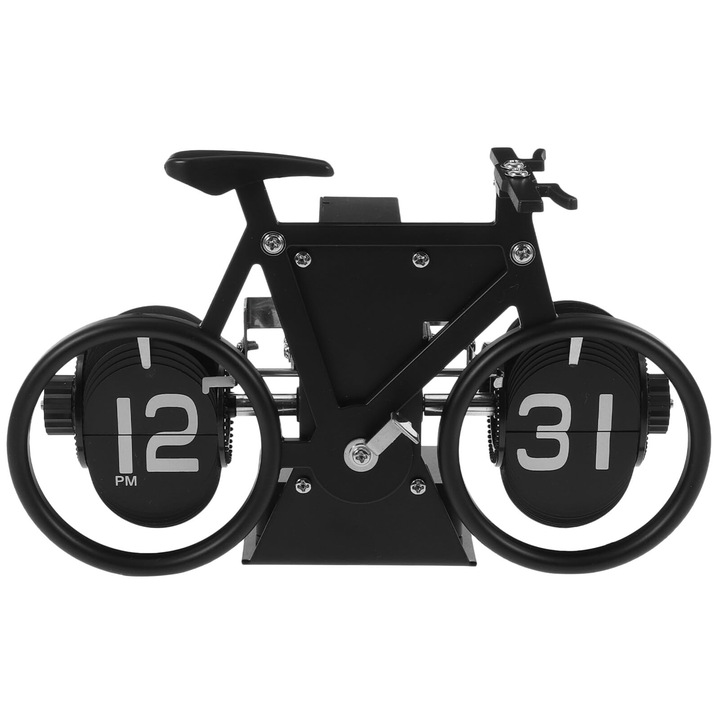 Oein dekoratív óra, forgó mechanizmus, vintage design, fekete