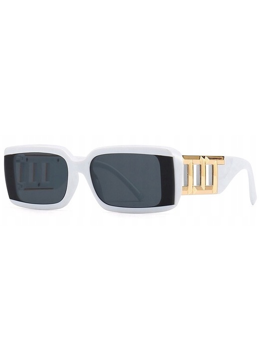 Set Ochelari de soare dama MAXAIR ST-MAX5C, UV400, rectangulari, alb/auriu