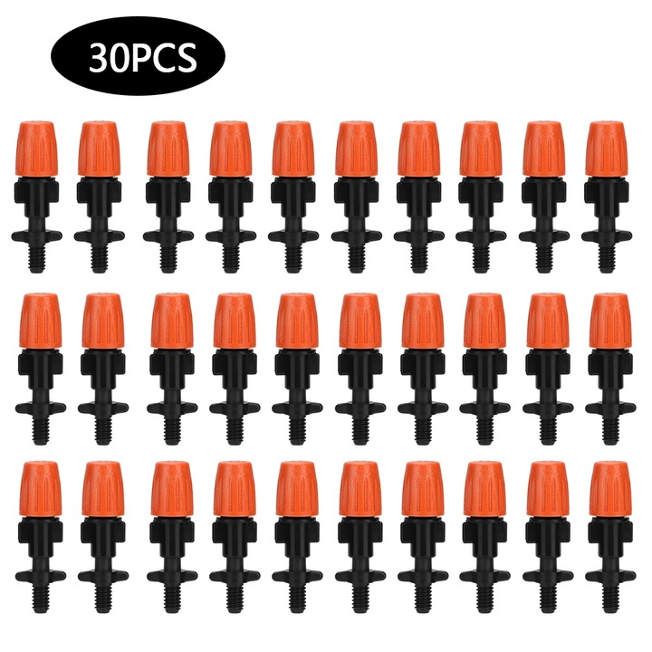 30 db-os állítható mikrolocsoló készlet kerti öntözéshez, hőálló, többszínű