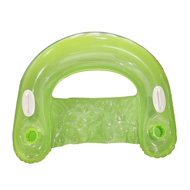 Надуваем стол за басейн QttvbTna, с поставки за чаши, 2 дръжки, PVC, зелен