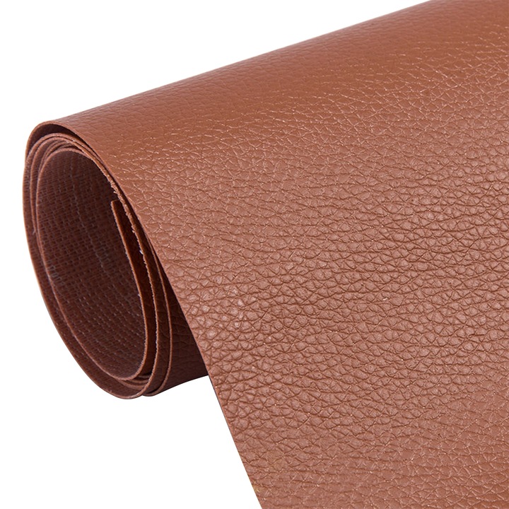 Plasture autoadezive pentru repararea pielii, Cozevdnt, PVC, 137 cm, Maro deschis