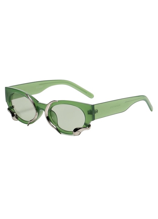 Ochelari de soare dama MAXAIR ST-MAX4C, ovali, filtru UV400, verde/argintiu, set cu husa si laveta