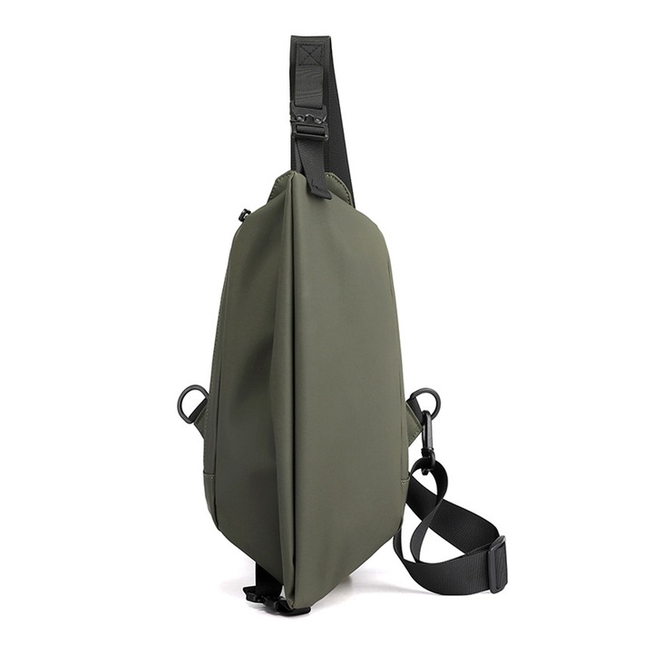 Jormftte férfi táska, crossbody modell, zöld, 37x18x10cm