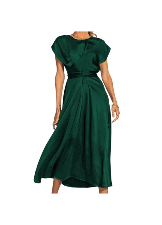 Jormftte estélyi ruha, elegáns, zöld, rugalmas anyag, kényelmes kialakításdwqf, Zöld