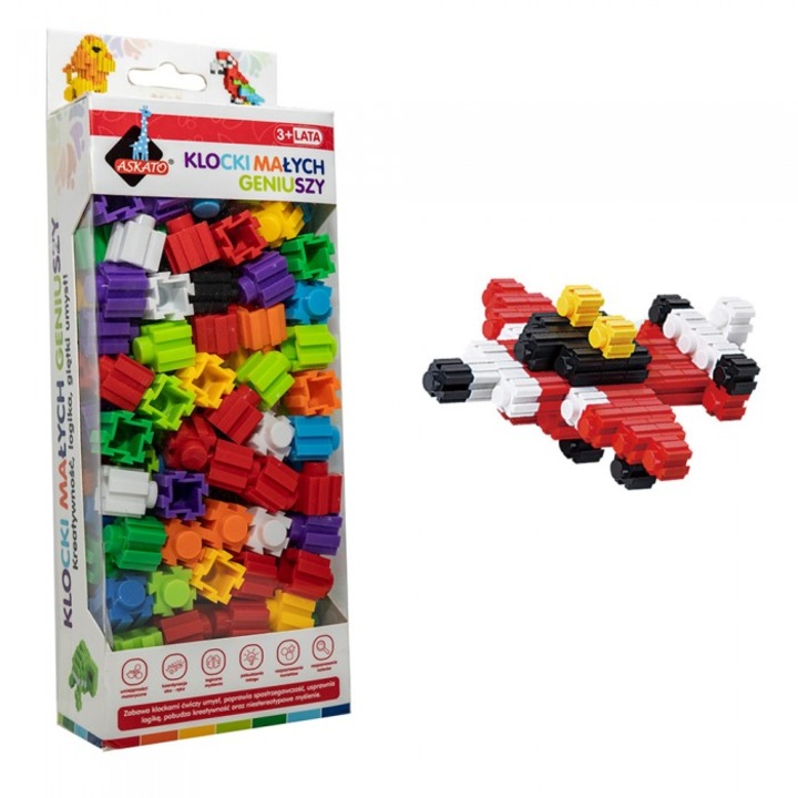 Set de constructie Askato, 160 piese, multicolor, 9x4.5x23cm, +3 ani