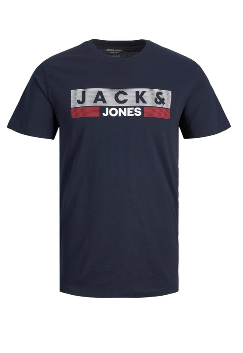 Tricou Barbati, Jack & Jones, cu imprimeu, Albastru inchis