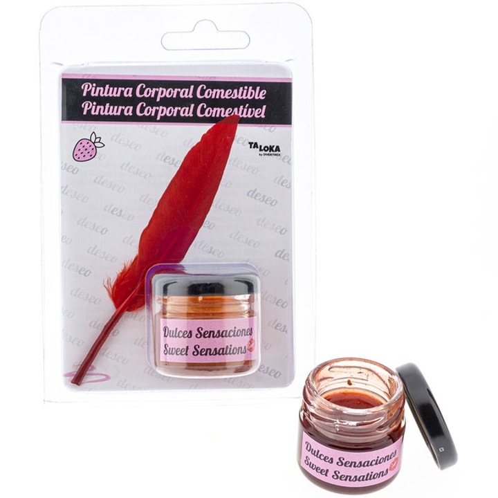 Vopsea comestibila cu aroma de capsuni, DIVERTY SEX, TALOKA, naturala