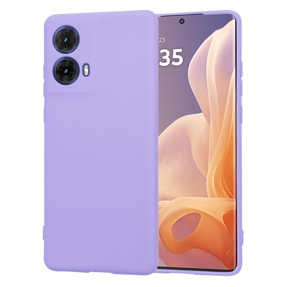 Husa din silicon pentru Motorola Moto G85, Smartphosis SoftFlex, violet deschis