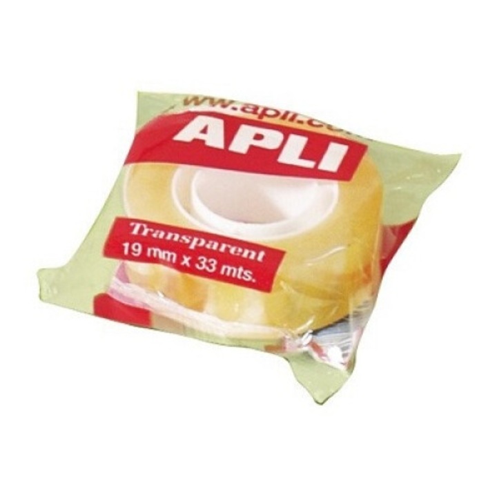 Banda adeziva 19mmx33m, Apli, transparenta, Apli