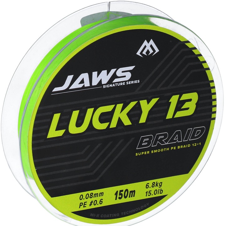 Fir Pescuit, Mikado, Jaws Lucky 13 0.16mm-13.0kg-150m, Fluo Verde