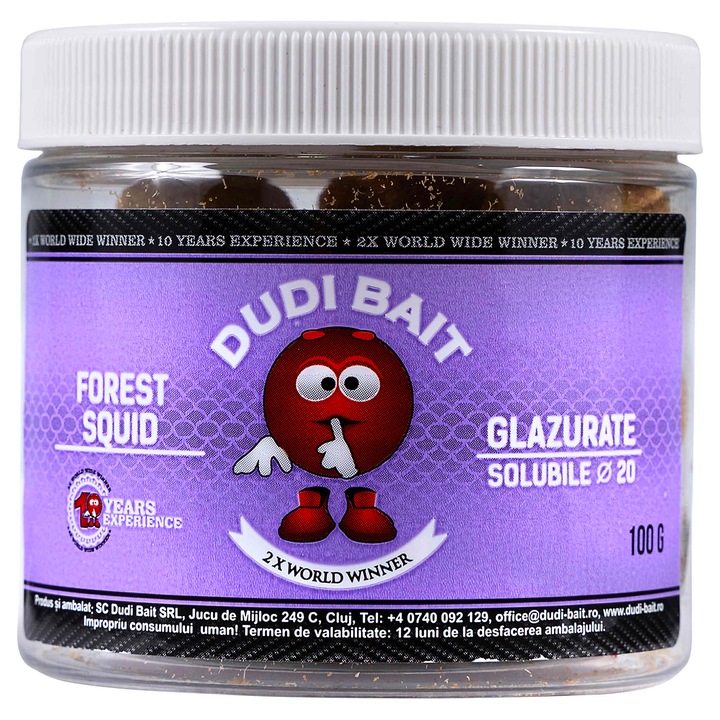Boilies De Carlige, Dudi Bait, Forest Squid Invelit Fast Working, 20 mm 100 g