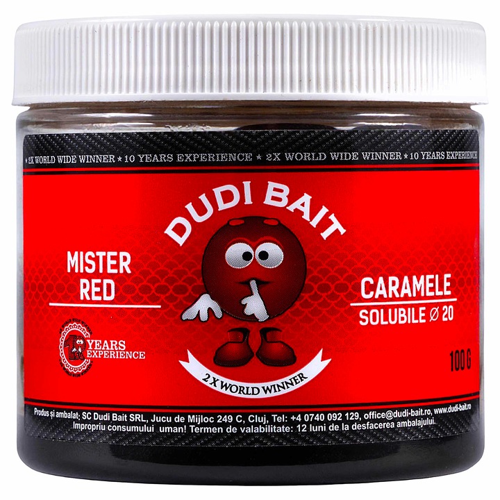 Boilies De Carlige, Dudi Bait, Mister Red Super Hot In Dip Fast Working, 20 mm 100 g